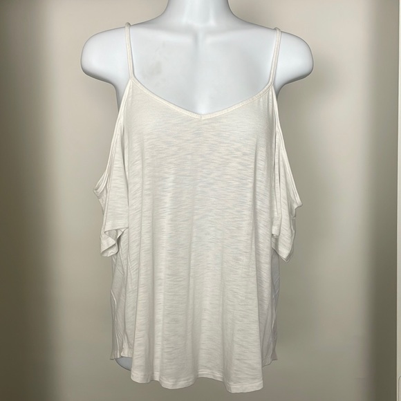 Aerie/AEO white cold shoulder top - Picture 3 of 6